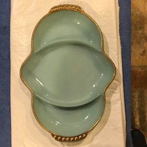 Fire King Blue Relish Dish